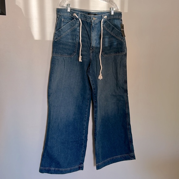 NWT Lauren Ralph Lauren Black Label Wide Leg HW Jeans - Picture 7 of 13